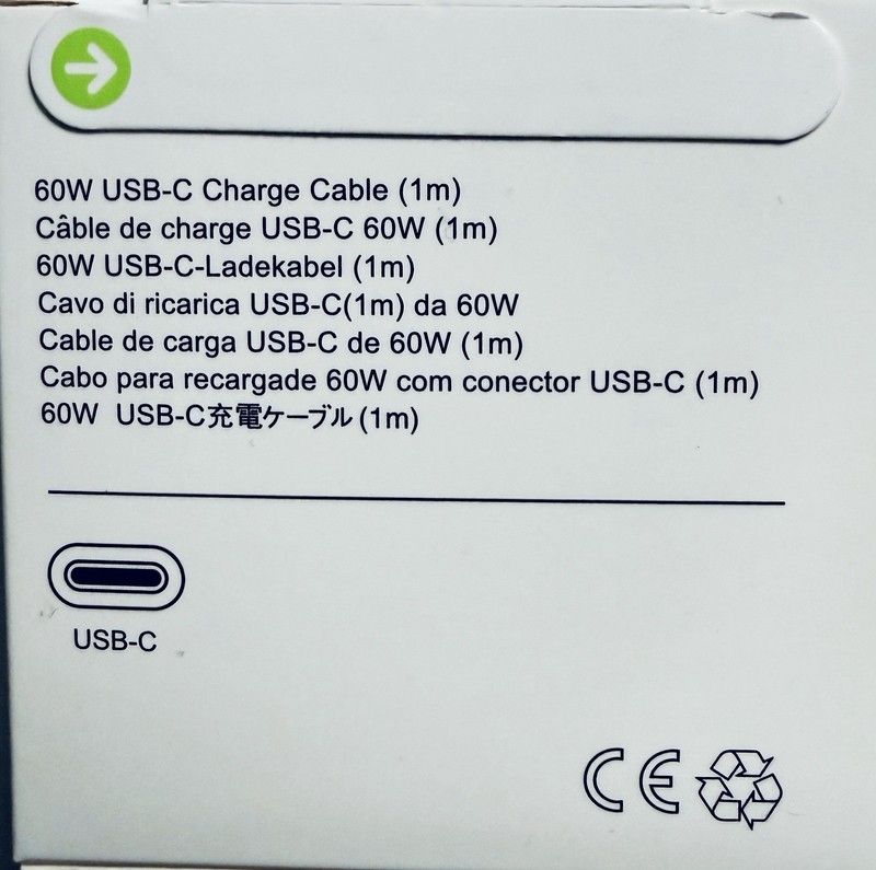 USB-C Charging Cable - White - 3ft - 60w - New gallery
