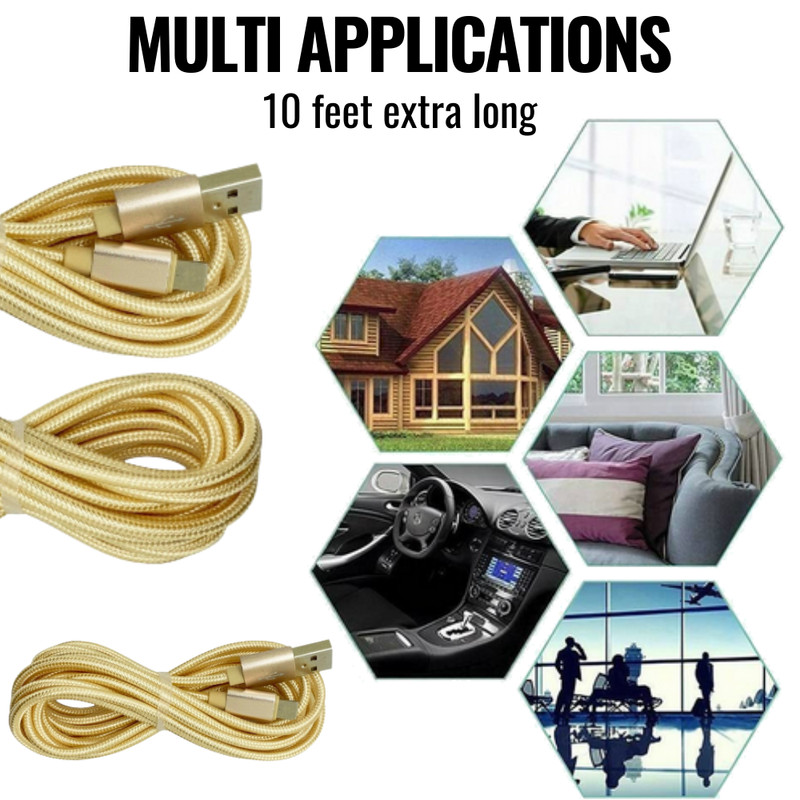 1/3/5 Pack Fast Charger USB Cable For iPhone 6 7 8Plus XR Xs Max 11 12 13 14 Pro gallery