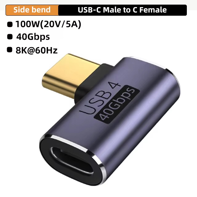 USB 4 Type C Female to Female Adapter Coupler 240W 40Gbps 8K for Thunderbolt gallery