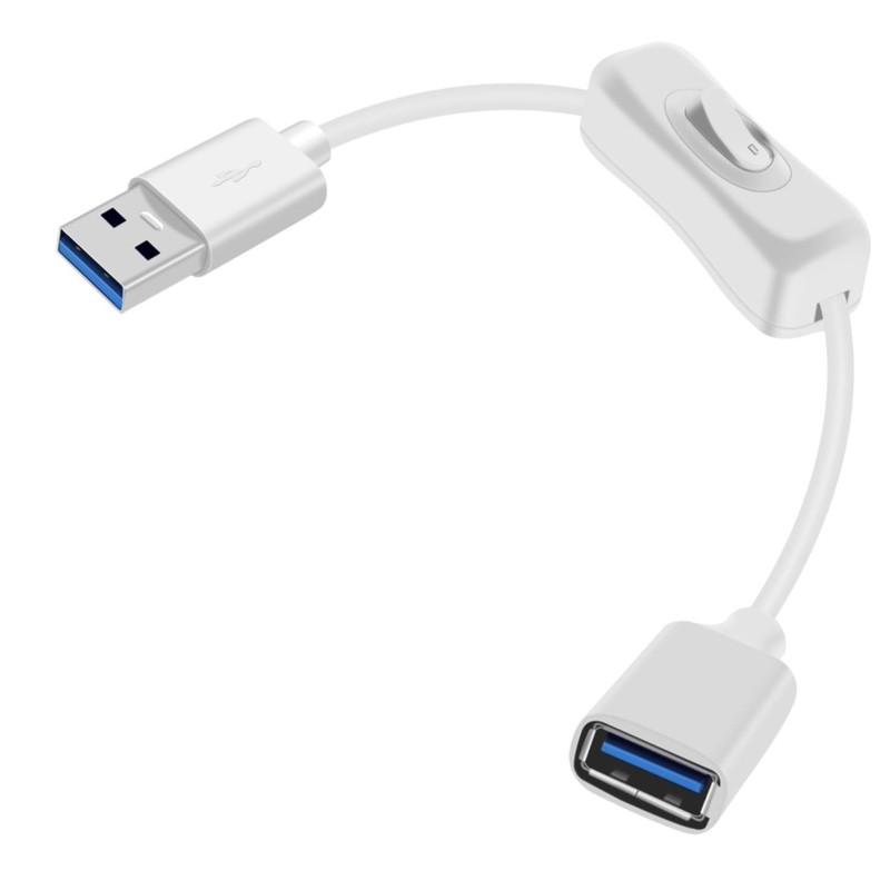 USB Extension Cable With Switch 3.0 Short Supports 5Gbps Data Charging 0.6 M