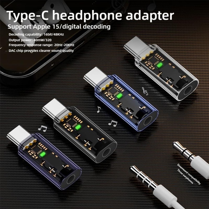 USB-C Type C Adapter Port to 3.5MM Aux Audio Jack Earphone W2I9 H4X7 B0R3 gallery