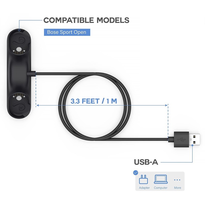 PORTABLE Magnetic Headset Charging Base USB Cable For Bose Sport Open Earbuds gallery