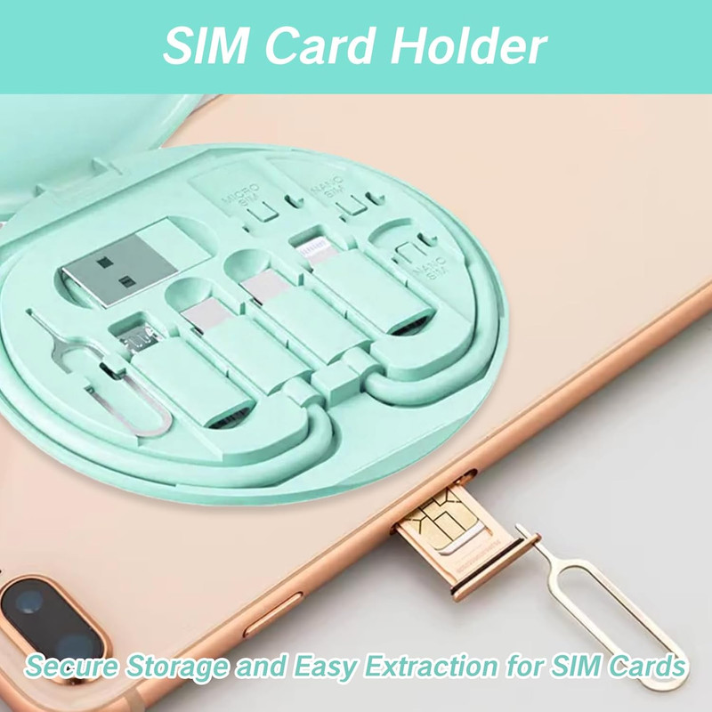 9 in 1 Cable Case USB Adapter Cable Conversion Storage Box USB Type C to Micro U gallery