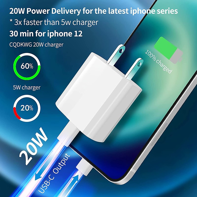 1X 100X Wholesale 20W USB C To iPhone Cable For iPhone 14/13/12/11 PD Fast Cord gallery
