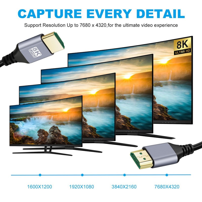 Chenyang HDMI 2.1 Ultra HDTV Cable 8K 4K Hyper Super Flexible Slim Cord Type-A gallery