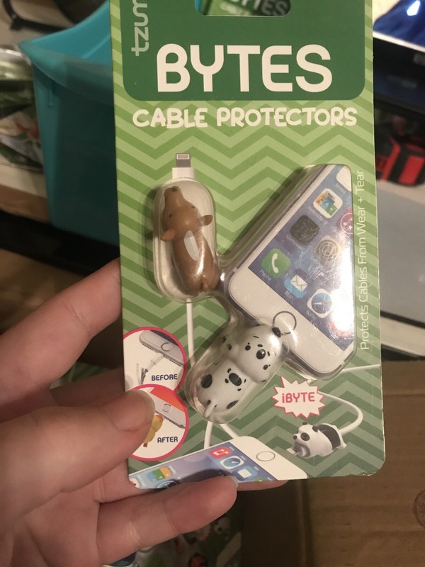 Tzumi 2 Cord Bytes Phone Cable Protectors 2 Dogs Dalmation New