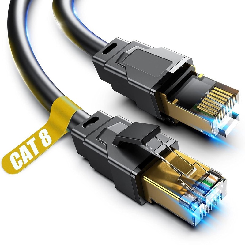 Vabogu Cat 8 Ethernet Cable, 1.5Ft 3Ft 6Ft 10Ft 15Ft 20Ft 30Ft 40Ft 50Ft 60Ft 10