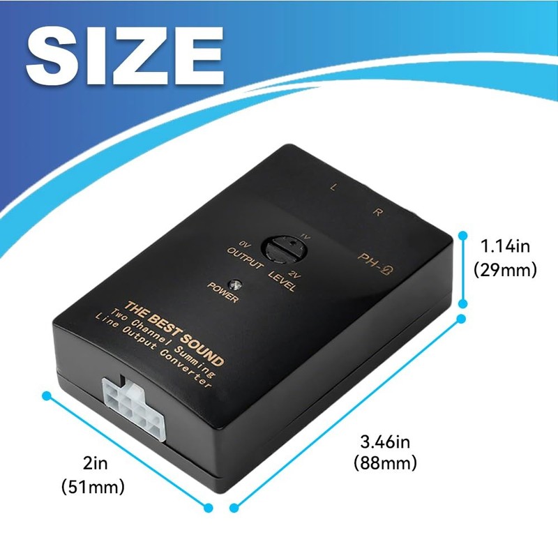 Car Audio Speaker Wire Car Stereo Hight to Low RCA Line Output Converter with... gallery