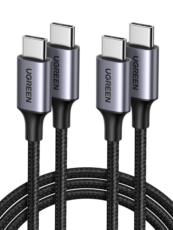 2 Pack 6.6ft 60W USB C to C Cable Fast Charging Nylon Braided Type C Cord