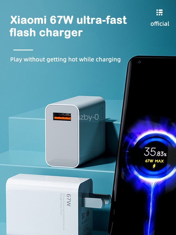 Xiaomi 67W Quick Wall Charger Adapter USB-C 6A Cable Redmi Note 10/11/12 Pro K60 gallery