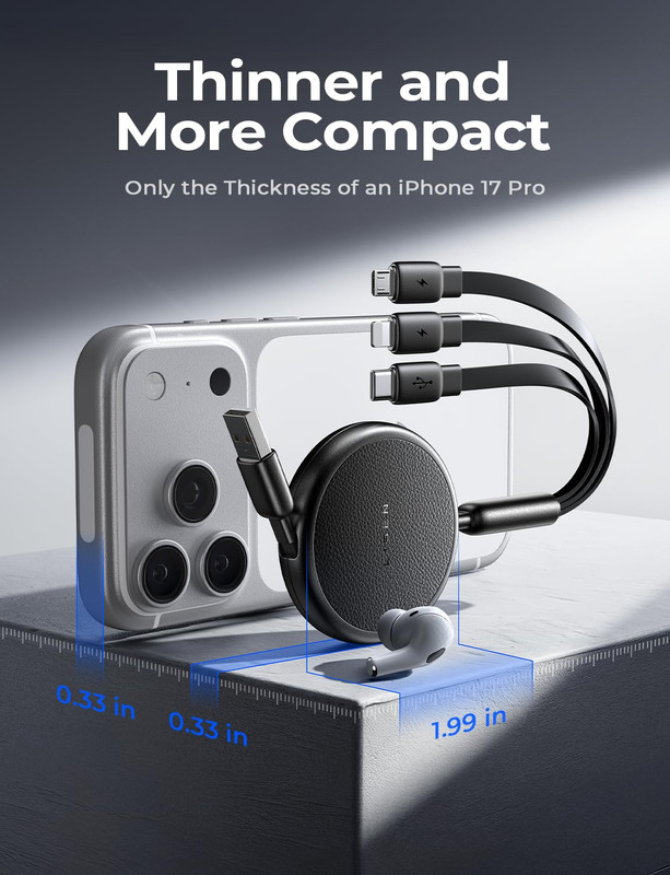 Multi Charging Cable, 3 in 1 Retractable Charging Cable, Retractable Car Charger gallery