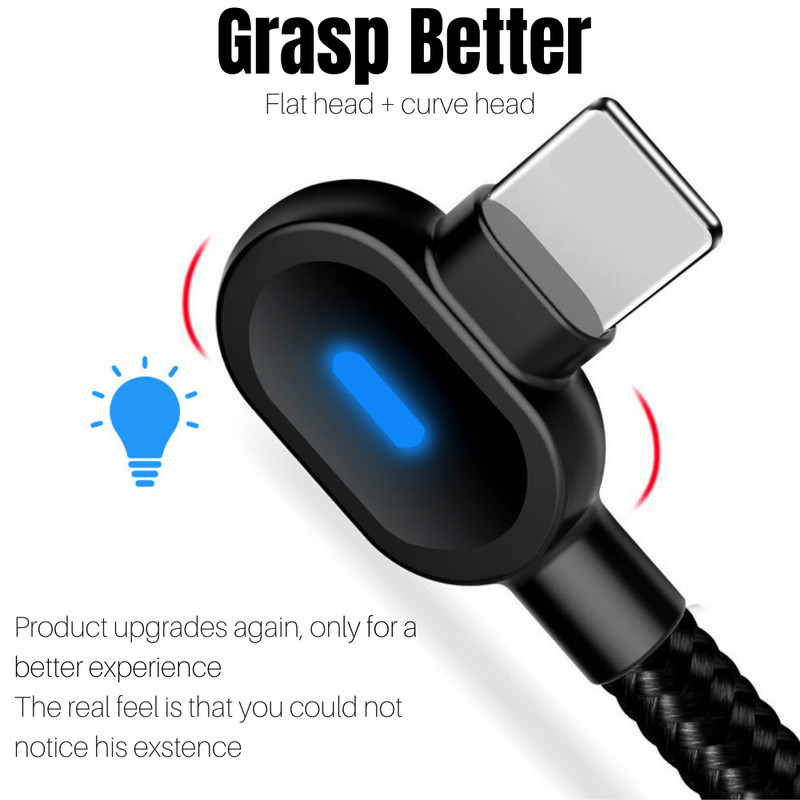 3 Pack 90 Degree Angle Elbow Data 3/6Ft USB Charging Cable For iPhone 13 12 11 8 gallery