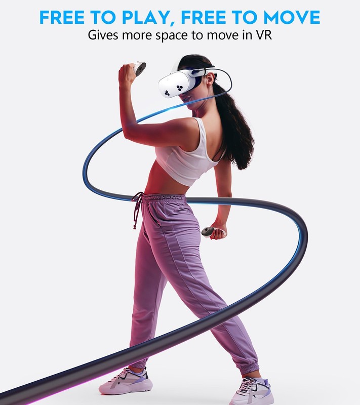 Link Cable 16FT for Meta/Oculus Quest 3S/Quest 3/Quest 2/, High Speed Data Tr... gallery