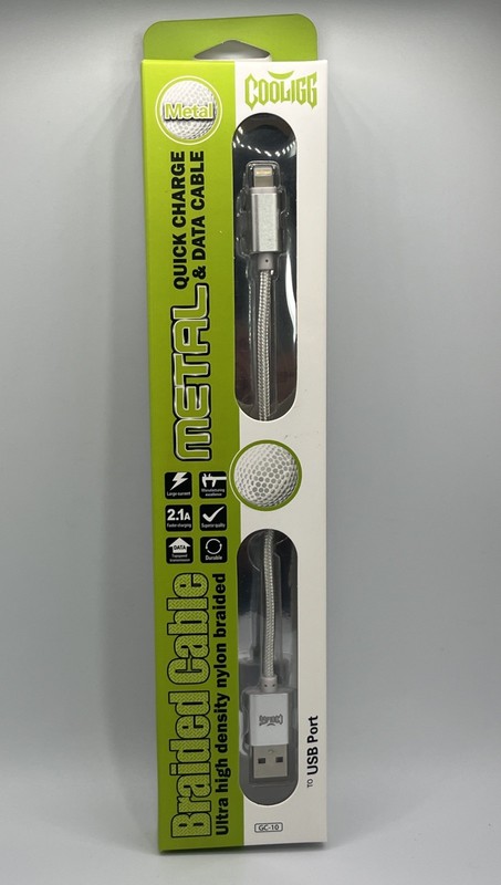 COOLGG Metal Braided Micro USB Fast Charge & Data Cable USB-A GC-10 (iPhone)