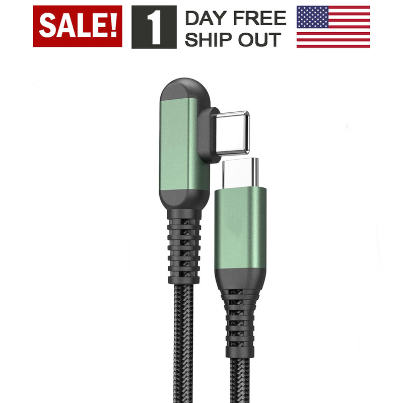 90 Degree Data Line Fast Charging Right Angle PD 60W USB C to USB Type C Cable
