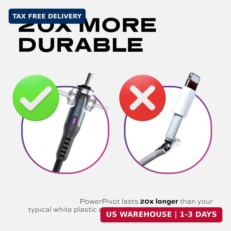 Fast Charging 9.9FT USB C Cable with 90-Degree Swivel Head for Easy Connectivity gallery