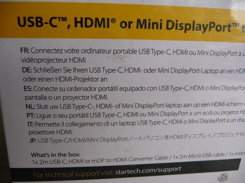 AU SELLER NEW StarTech CMDPHD2HD 2m USB-C / HDMI or Mini DisplayPort to HDMI gallery