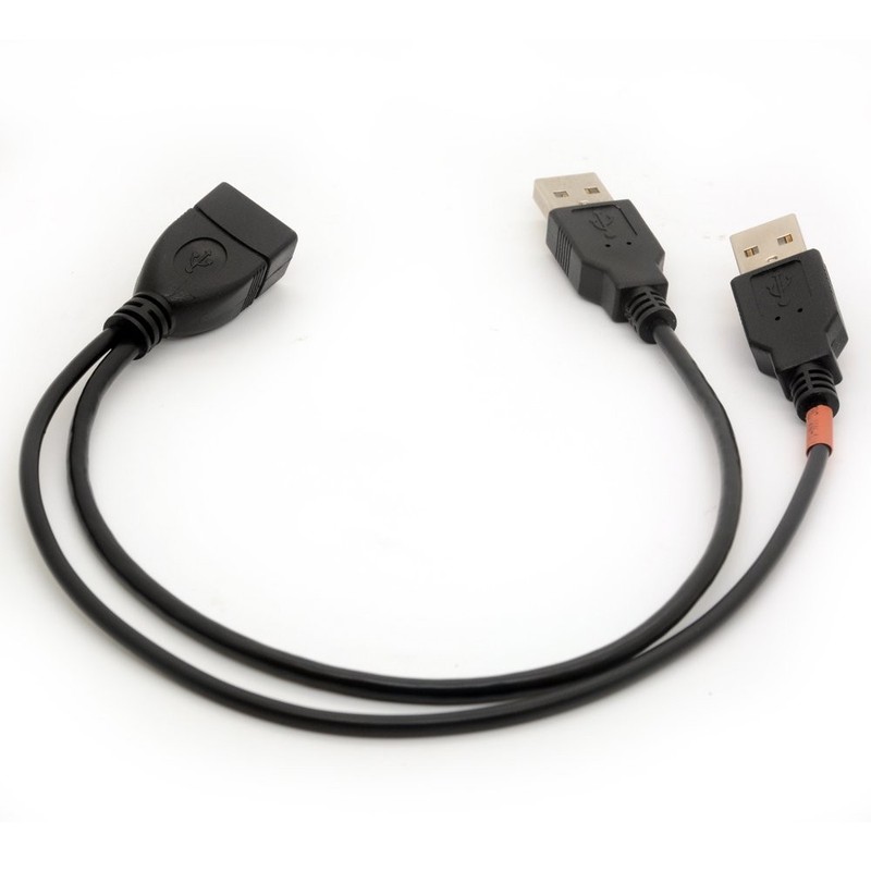 USB 2.0 Y Splitter Cable Power Hub Adapter 1 Female To 2 Male 30cm 1 PCS gallery
