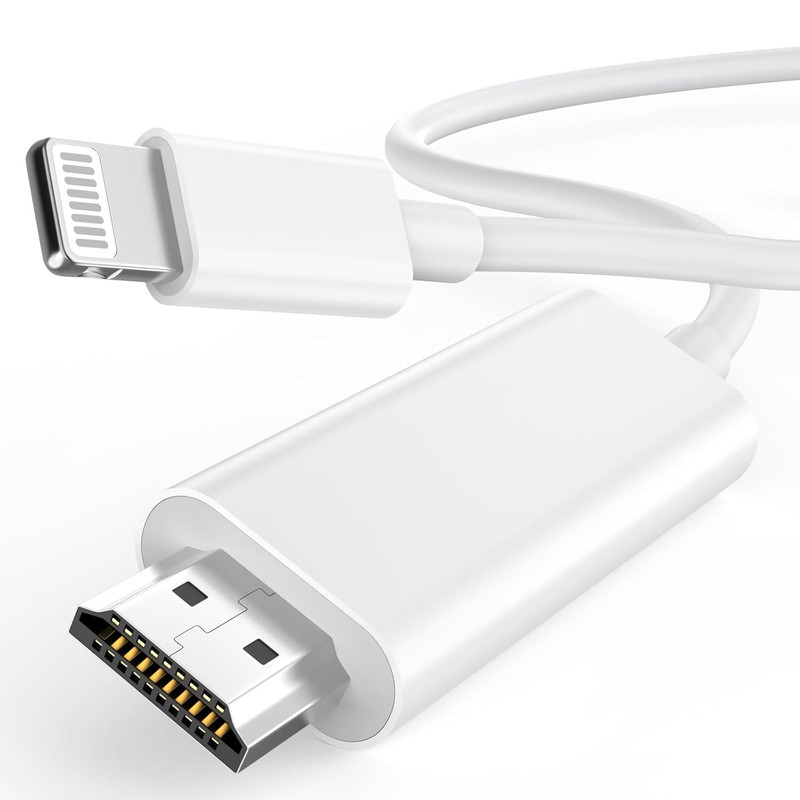 [Apple MFi Certified] Apple Lightning to HDMI Cable Adapter for iPhone to TV, 10