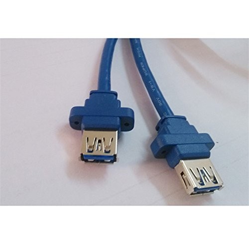 75cm Blue Front Panel USB 3.0 19Pin To Dual Port Type A Female Cable gallery