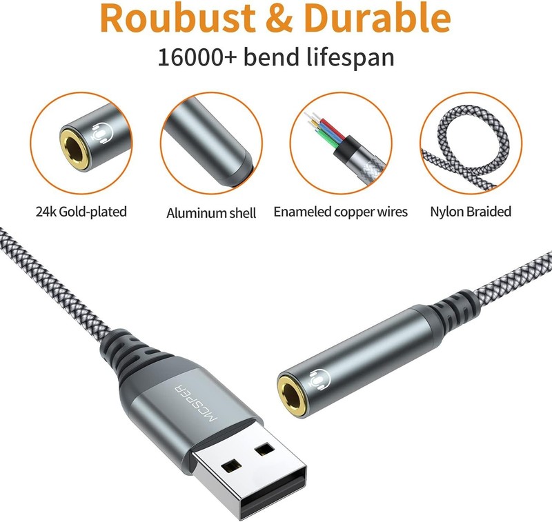 USB to 3.5mm Jack Audio Adapter - High-Definition Sound for All Devices gallery
