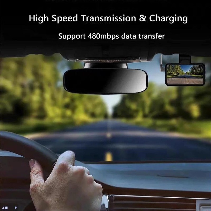 Dash Cam Power Cord, 9.8FT 90 Degree Mini USB Cable, Angle Mini USB B gallery