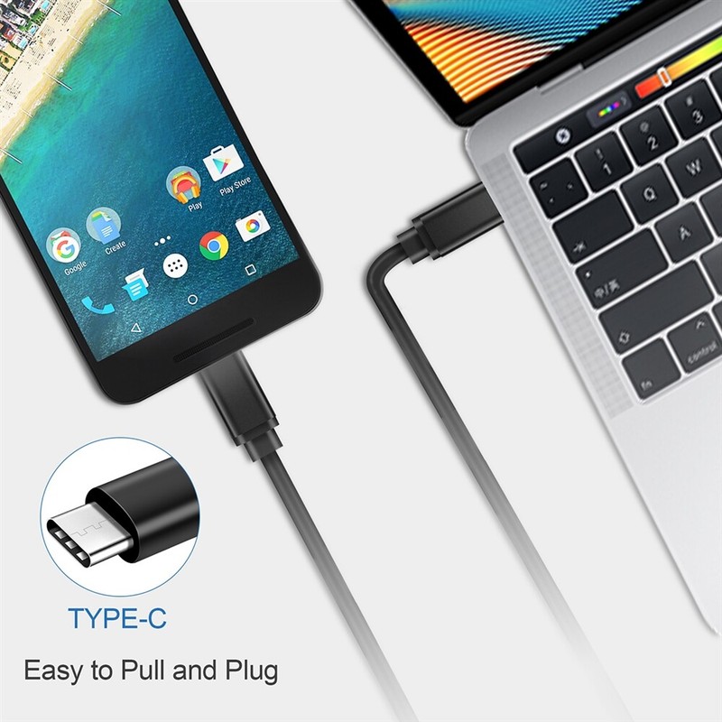 5ft 5A Type-C 3.1 Male to USB-C Male Charger Fast Charger Cord Sync Data Cable gallery