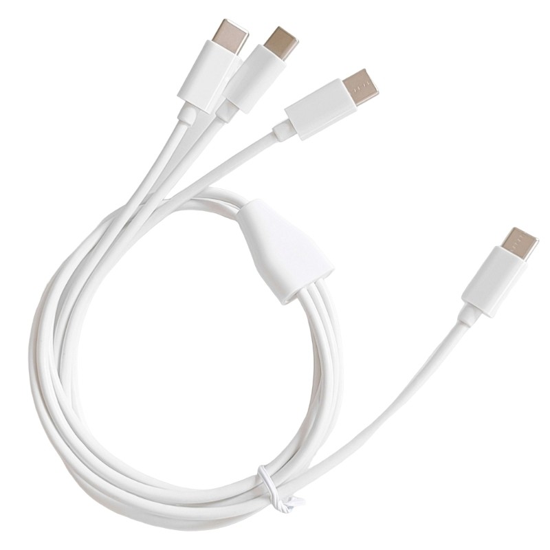 Multi USB C Splitter Cable 3 in 1 Charging Cord with 3 Type C Male Plug 1M