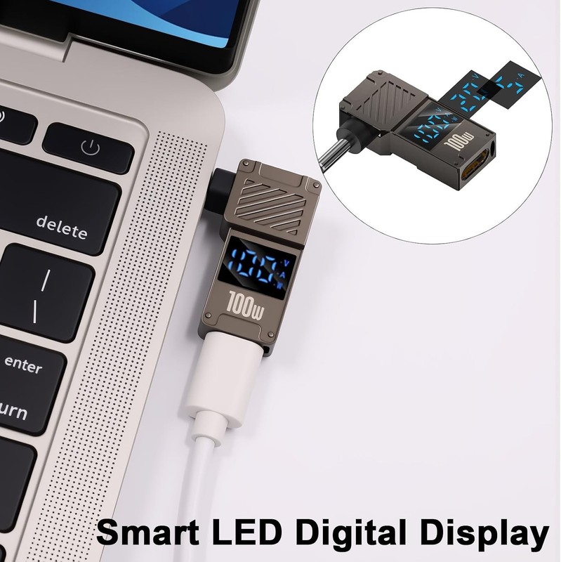 Durable USB Type C to DC Adapter with Smart Display for Safe Laptop Charging gallery