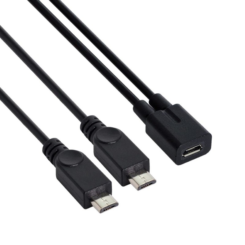 Micro USB 1 to 2 Y Splitter Cable,Micro USB 1 to 2 Charging Extension Cable S... gallery