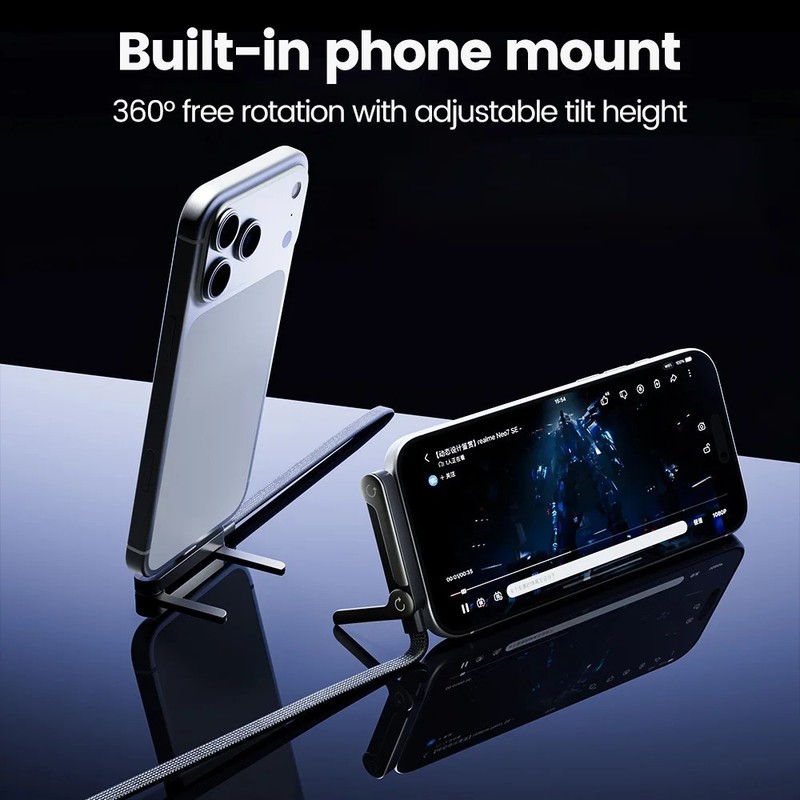 240W Braided Fast Charging Cord USB C Charger Cable + Invisible Phone Stand gallery