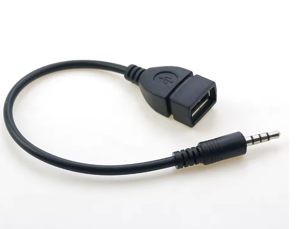 2PCS 3.5mm AUX Male to USB 2.0 Female Audio Adapter Cable Converter gallery