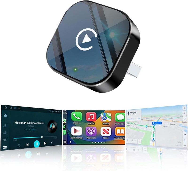 YFDUNV Wireless CarPlay Adapter 2026, USB 3.0, Plug-and-Play for iPhone/Android