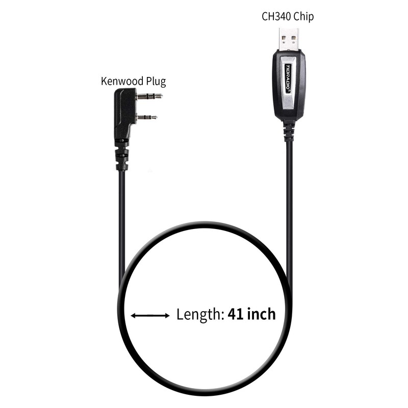 TIDRADIO CH340 Driver USB Length: 41 inches, Pin Space: 8mm, Black gallery