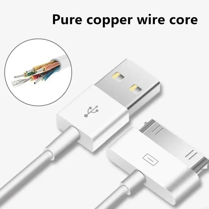 USB Charger Cable Cord 30 Pin Sync Data Wire for Apple iPhone 4s Pad 1 2 3 iPod gallery