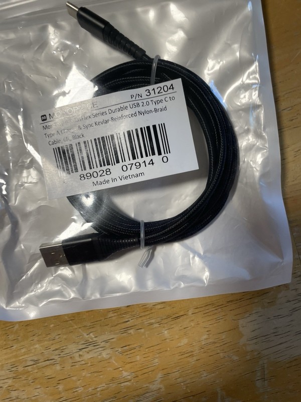 NIP Monoprice AtlasFlex Durable USB 2.0 C to A Charge and Sync Cable gallery