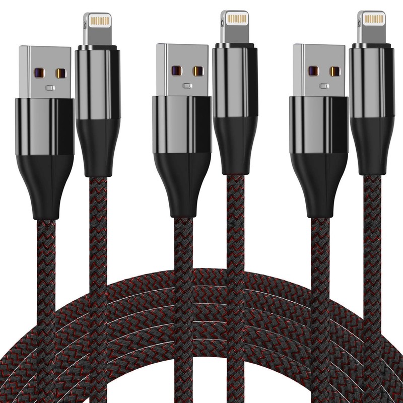 Short iPhone Charger [MFi Certified], 3 Pack 1 feet Short Lightning Cable & D…