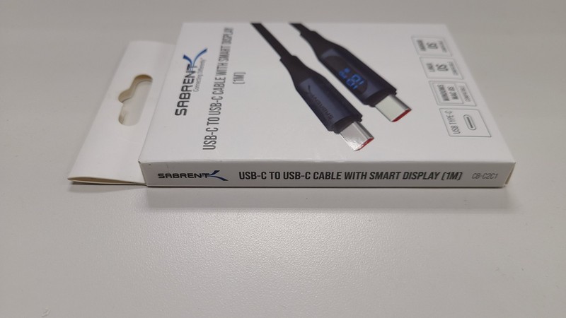 SABRENT USB-C to USB-C Charging Cable w/ Smart Display, 1M/3.3FT Long, Brand New gallery