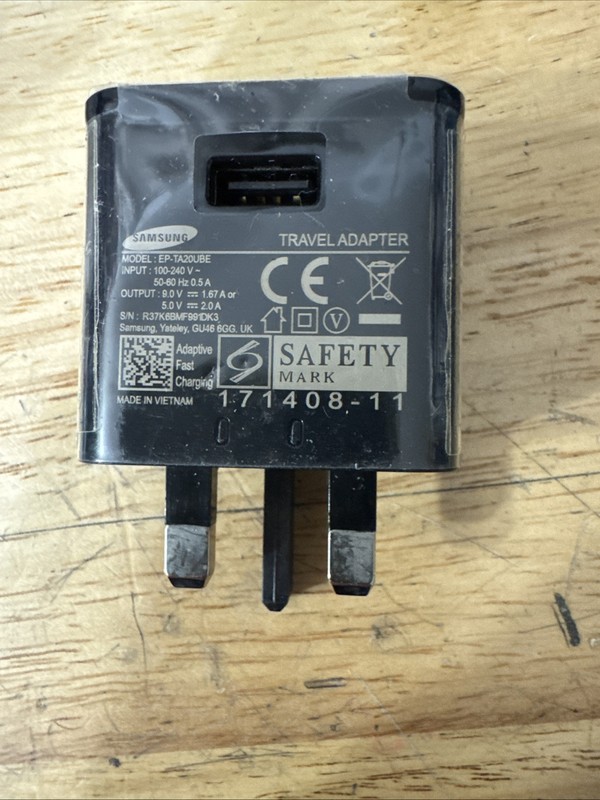 Genuine Fast Charger Plug for Samsung Galaxy S10 S9 S9 S8 International Travel