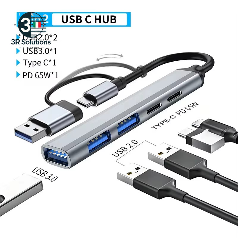 USB 3.0 Type C Adapter Docking Ststation USB 2.0 Port SD TF Card Reader