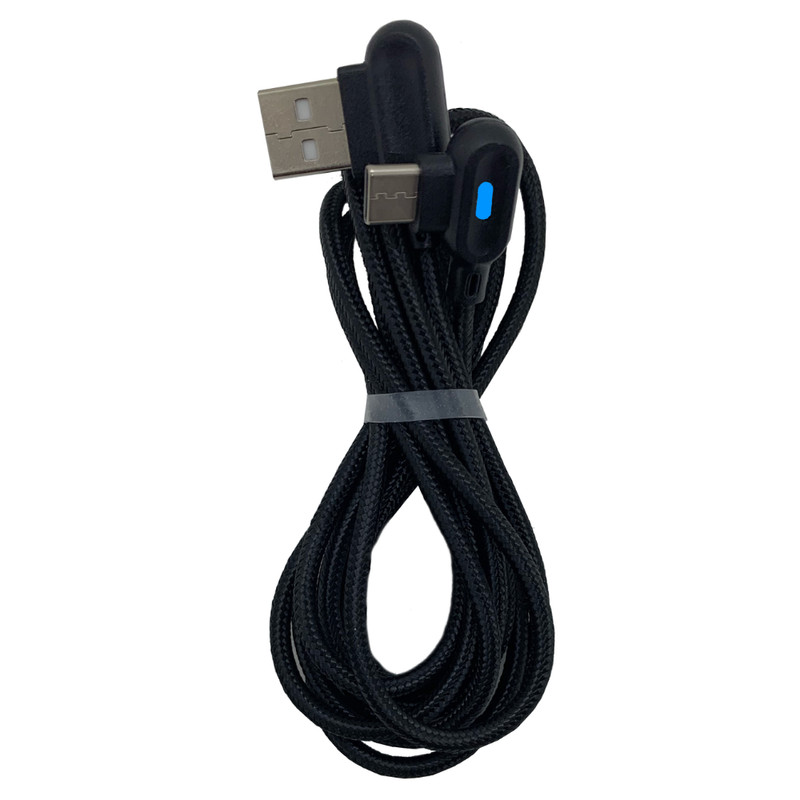 3Pcs 90 Degree Right Angle Braided Type C Samsung Fast Charging Cable USB-C Cord