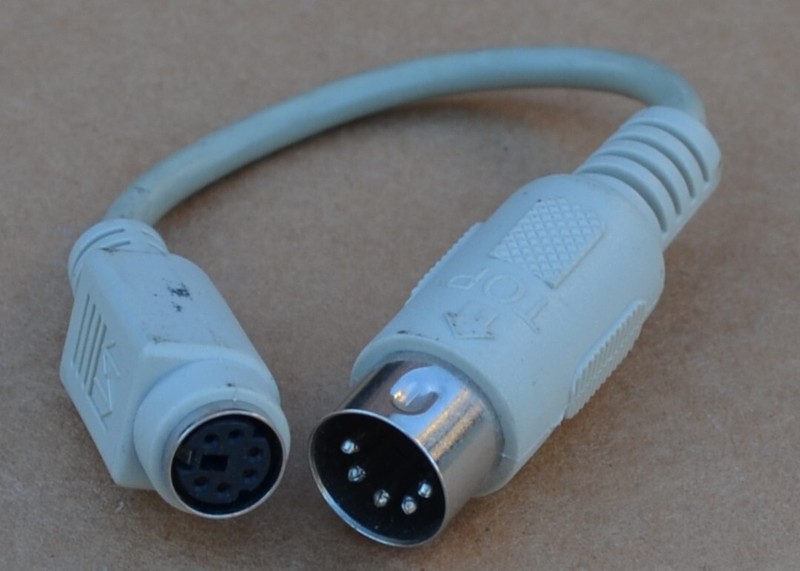 6-Pin Female DIN Connector to 5-Pin Male DIN Connector