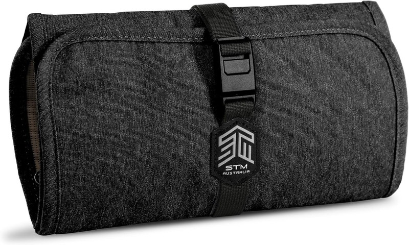 STM Dapper Wrapper Carrying Case Cable Organizer Travel Pouch, Magnet Black