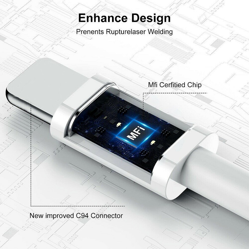 PD Fast Charger Type-C Charging Cable Lot For Apple iPhone 14 13 12 11 XR XS X 8 gallery