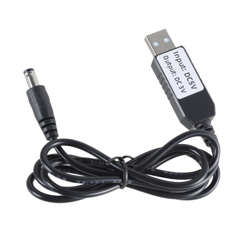 3.28ft Length 5V USB to 3V DC5521 Plug Male Power Adapter Line Charging Cord gallery