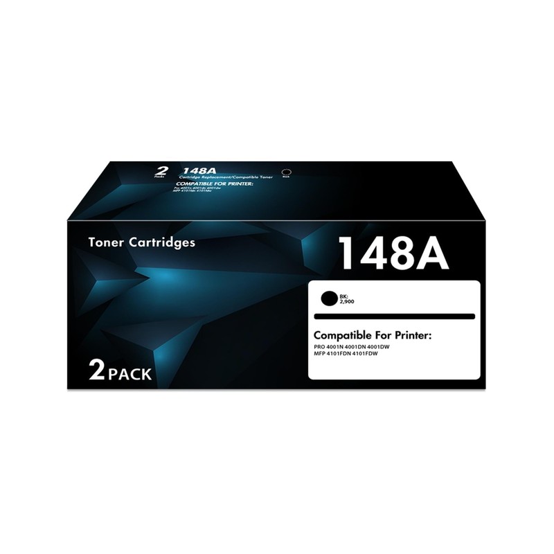 aceink 148A Toner Cartridges Black 2-Pack (with Chip) Compatible Replacement ...