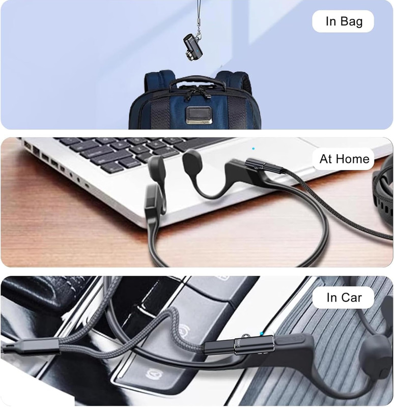 2 Pack Shokz Charger Adapter,Type C Cable Charging Converter Compatible with Sho gallery