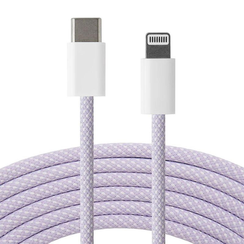Apple Braided USB-C to Lightning Cable Durable 1m Fast Charging – Purple