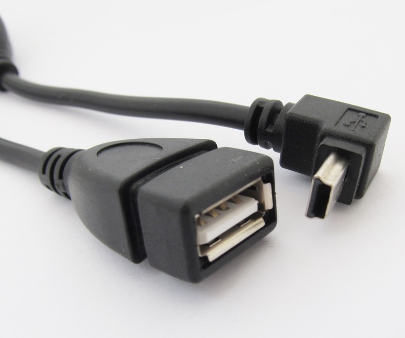 5pcs UP Angle 90D Host OTG Adapter Cable Mini 5pin USB male to USB 2.0 Female gallery