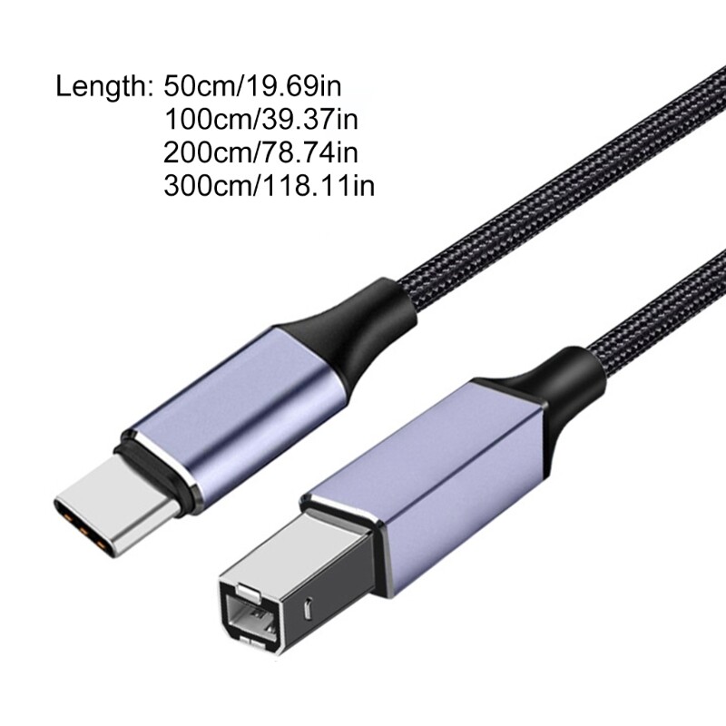 Phone Printer Cable Type C 2.0 to USB Scanner Cord High Speed Fast Data Transfer gallery